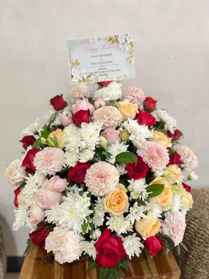 bunga meja wedding sidoarjo