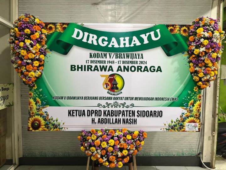 Karangan Bunga Dirgahayu – 3 Titik Bunga sidoarjo